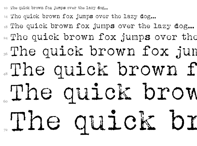 Albertsthal Typewriter font waterfall